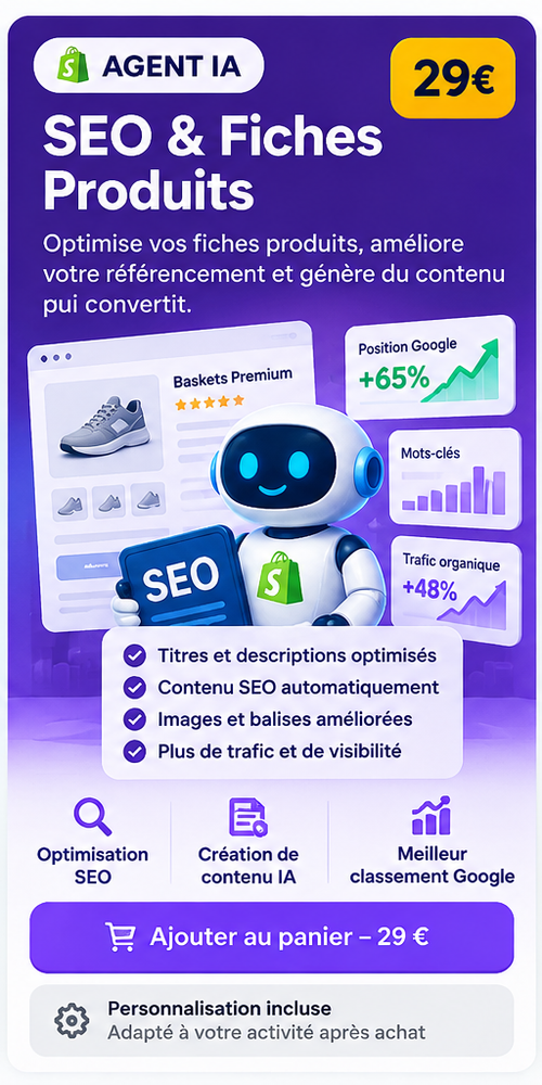 Agent IA SEO et Fiches Produits pour Shopify et n8n